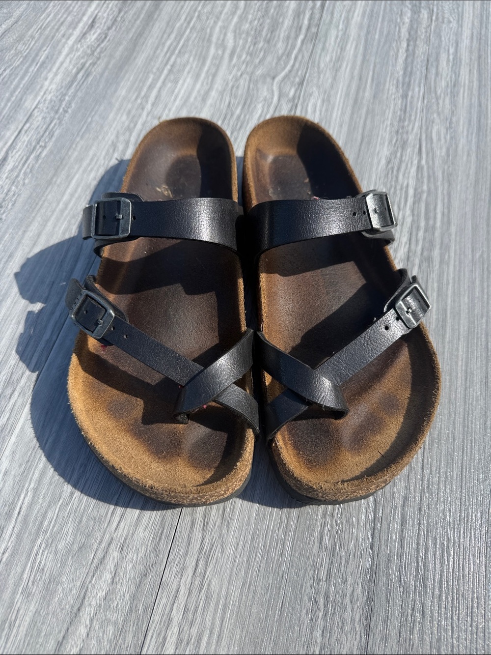 Birkenstock Black Cross-Strap Sandals